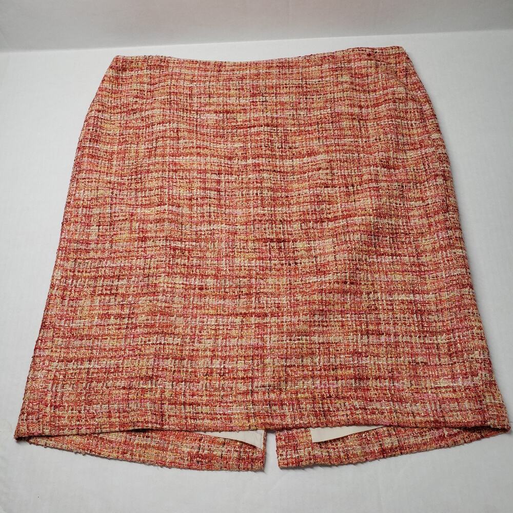 Talbots Pink-Cream Tweed Jacket and Skirt Set - Picture 5 of 16